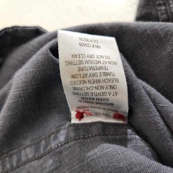 Hudson North Shirt Mens Medium Gray Long Sleeve Button Up Casual Pocket Cotton - Picture 11 of 13